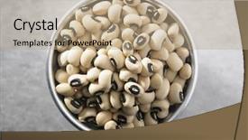  Presentation with peas - Cool new slide deck with black eyed peas backdrop and a coral colored foreground