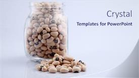  Presentation with peas - PPT layouts with black-eyed-peas background and a sky blue colored foreground