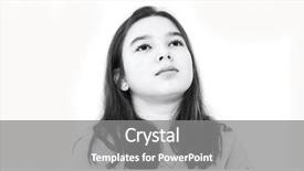  Presentation with sad girl - Colorful PPT layouts enhanced with simple nice - vintage style monochrome photos portrait backdrop and a gray colored foreground
