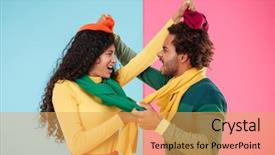  Presentation with angry - Theme having black family divorce - angry mad african couple background and a  colored foreground