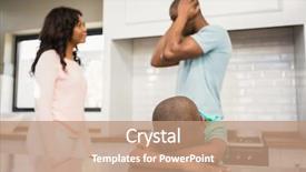  Presentation with black father - Slide set enhanced with black family divorce - mother and father arguing background and a coral colored foreground