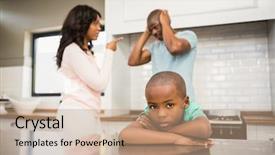  Presentation with black parents - Beautiful presentation featuring black family divorce - parents arguing in front backdrop and a coral colored foreground