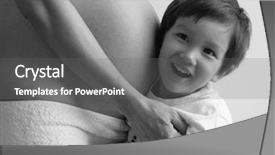  Presentation with pregnant mom - Beautiful presentation theme featuring black family reunion - 2 years old hugging pregnant backdrop and a gray colored foreground