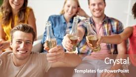  Presentation with drinking alcohol - Colorful slides enhanced with black family reunion - friendship drink alcohol holidays backdrop and a coral colored foreground