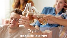  Presentation with alcohol intoxication - Slides having black family reunion - friendship drink alcohol holidays background and a coral colored foreground