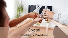  Presentation with home black family - Audience pleasing theme consisting of black family reunion - friendship drink alcohol holidays backdrop and a coral colored foreground