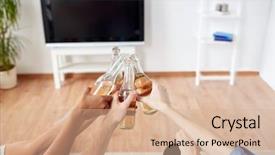  Presentation with home black family - Amazing slide deck having black family reunion - friendship drink alcohol holidays backdrop and a coral colored foreground