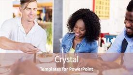  Presentation with international food - Presentation theme with black family reunion - leisure food and people concept background and a  colored foreground