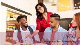  Presentation with international food - Colorful slides enhanced with black family reunion - leisure food and people concept backdrop and a red colored foreground