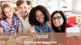  Presentation with technology - Theme with black family reunion - leisure technology and people concept background and a coral colored foreground