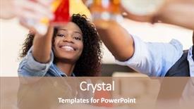  Presentation with celebration - Cool new theme with black family reunion - party celebration and people concept backdrop and a coral colored foreground