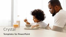  Presentation with black father - PPT layouts enhanced with black-father-and-son-having background and a lemonade colored foreground