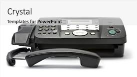  Presentation with black and white trees - PPT theme featuring black fax isolated on white background and a white colored foreground