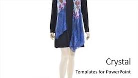  Presentation with black female - Slide set featuring black female sundress with silk background and a  colored foreground