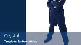  Presentation with black child - PPT theme enhanced with black-festive-suit-tailcoat-suit background and a ocean colored foreground