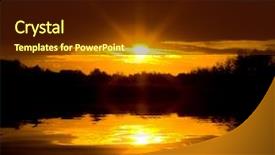  Presentation with sunset at venice beach palm - Beautiful PPT layouts featuring black fire - sunset backdrop and a tawny brown colored foreground