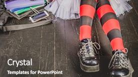  Presentation with black girl - Cool new presentation with black floor with a school backdrop and a dark gray colored foreground