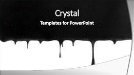  Presentation with fluid dynamics - PPT theme featuring black fluid on white background background and a black colored foreground