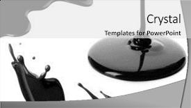  Presentation with fluid dynamics - Amazing PPT theme having black fluid on white background backdrop and a white colored foreground