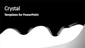  Presentation with fluid dynamics - Slide set featuring black fluid on white background background and a black colored foreground