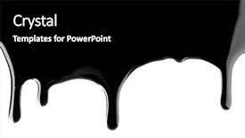  Presentation with fluid dynamics - Audience pleasing slide deck consisting of black fluid on white background backdrop and a black colored foreground