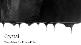  Presentation with fluid dynamics - Slides enhanced with black fluid on white background background and a white colored foreground