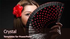  Presentation with flower beautiful lilac border - Amazing PPT theme having black folks - beautiful young woman with flower backdrop and a wine colored foreground