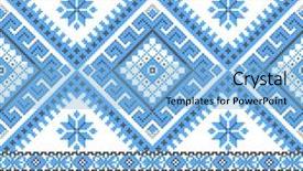  Presentation with stitch - Theme with black folks - blue embroidered good like handmade background and a light blue colored foreground