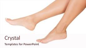  Presentation with jesus washed feet disciples - Colorful slide deck enhanced with female smooth feet and legs backdrop and a sky blue colored foreground