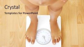  Presentation with pregnant - Theme with babys womb - pregnant woman standing background and a coral colored foreground