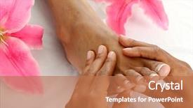  Presentation with foot massage - Colorful PPT theme enhanced with motion blur with blending malaysia backdrop and a coral colored foreground