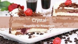  Presentation with liqueur - Slide set featuring black forest a traditional german background and a coral colored foreground