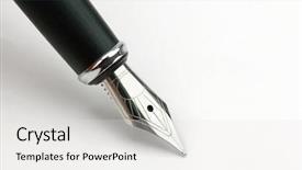  Presentation with black ink - Slide deck having black fountain pen writing background and a light gray colored foreground