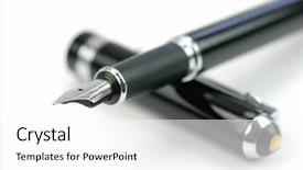  Presentation with fountain pen - Amazing theme having black fountain pen backdrop and a white colored foreground