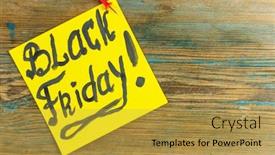  Presentation with friday - Presentation theme enhanced with black-friday-handwriting-text-close background and a yellow colored foreground