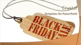  Presentation with friday - Colorful PPT theme enhanced with black friday sale sign - a paper price tag with a twine isolated on white backdrop and a cream colored foreground