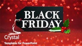  Presentation with friday - Amazing PPT theme having black friday sale tag backdrop and a crimson colored foreground