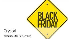  Presentation with friday - Presentation enhanced with black friday sign isolated on white background background and a white colored foreground