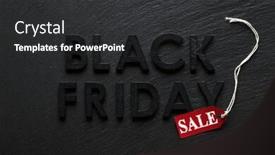  Presentation with friday - Presentation consisting of black friday text with red sale tag on slate background background and a dark gray colored foreground