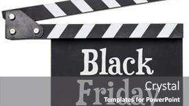  Presentation with title - Colorful PPT theme enhanced with black friday title in white chalk on clapboard isolated on white backdrop and a dark gray colored foreground