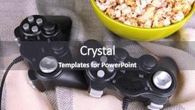  Presentation with controller - Amazing presentation theme having black game controllers and bowl backdrop and a dark gray colored foreground