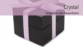  Presentation with pink black - Theme having black gift box with pink background and a soft green colored foreground