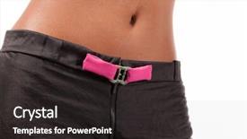  Presentation with pink silk - PPT theme enhanced with black girl wearing silk trousers with pink buckle body part background and a dark gray colored foreground