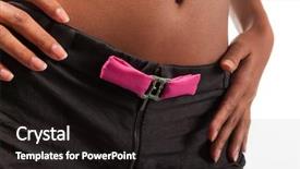  Presentation with pink silk - Audience pleasing slide set consisting of black girl wearing silk trousers with pink buckle body part backdrop and a black colored foreground