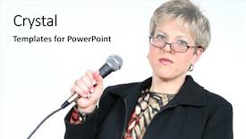  Presentation with black business - PPT theme having black giving a speach background and a white colored foreground