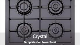  Presentation with gas - Cool new PPT theme with black glass gas hob isolated backdrop and a  colored foreground