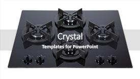  Presentation with oil and gas - Cool new PPT theme with black glass gas hob isolated backdrop and a  colored foreground