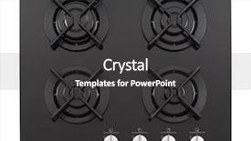  Presentation with oil and gas - Slide deck enhanced with black glass gas hob isolated background and a dark gray colored foreground