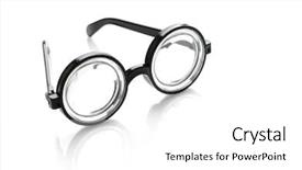  Presentation with theater black and white - Audience pleasing presentation consisting of black glasses over white background backdrop and a white colored foreground