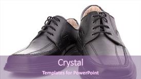  Presentation with black man - Cool new PPT layouts with black glossy man s shoes backdrop and a coral colored foreground